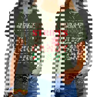 Cheeky Candy Cane Christmas Humor Xmas Adults Lgbt Women T-shirt | Mazezy