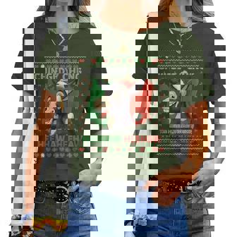 Chingedy Ching Dominick The Italian Christmas Donkey Xmas Women T-shirt | Mazezy