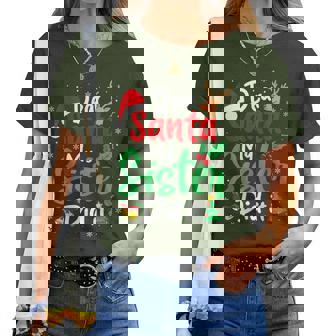 Dear Santa My Sister Did It Christmas Brother Matching Women T-shirt | Mazezy