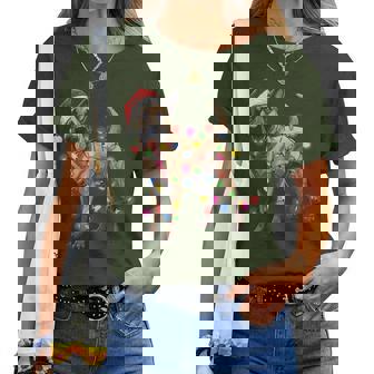 Dog Christmas Santa Hat Belgian Malinois Dog Lover Xmas For Women Women T-shirt - Thegiftio