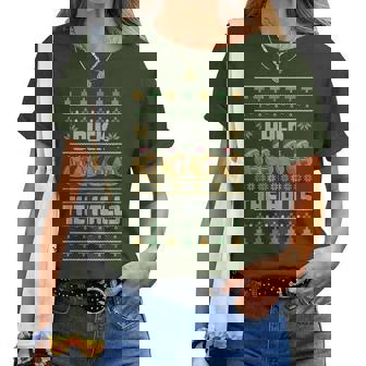 Duck The Halls Duckie Xmas Duckling Christmas Rubber Ducks Women T-shirt | Mazezy