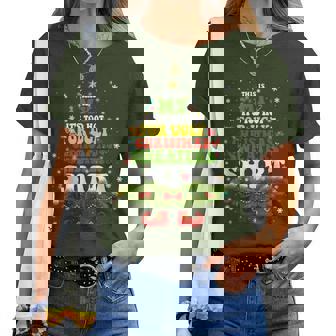 It Too Hot For Ugly Christmas Sweater Xmas Women Women T-shirt | Mazezy