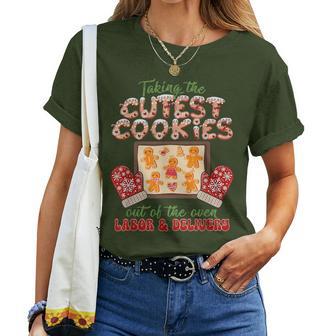 Labor And Delivery Nurse Christmas Taking The Cutest Cookies Christmas Black Small Short Sleeve Female -Adults Nurses Labor And Delivery Nicu Postpartum Care Women T-shirt | Mazezy
