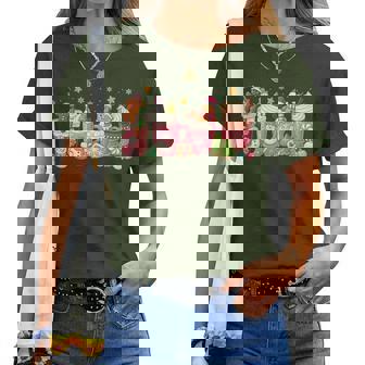 Pink Christmas Coffee Xmas Gingerbread Man Cookie Coffee Women T-shirt - Thegiftio