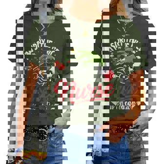 I Am Sorry The Nice Nurse Is On Vacation Christmas Women T-shirt | Mazezy