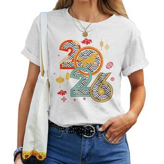 2026 Year Of The Horse Chinese New Year Lunar Zodiac Retro Women T-shirt | Mazezy