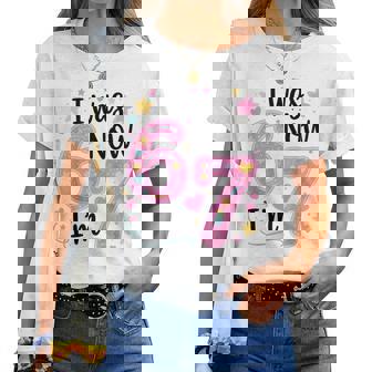 I Was 6 Now I'm 7 Cute 7Th Birthday Girl Outfit 67 Women T-shirt - Thegiftio