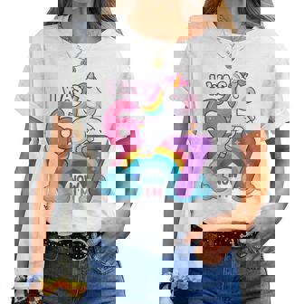 I Was 6 Now I'm 7 Unicorn 7Th Birthday Girl Party Women T-shirt - Thegiftio