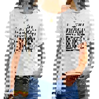 Beautifully-Broken Distressed Meme Christian Quote Women T-shirt | Mazezy