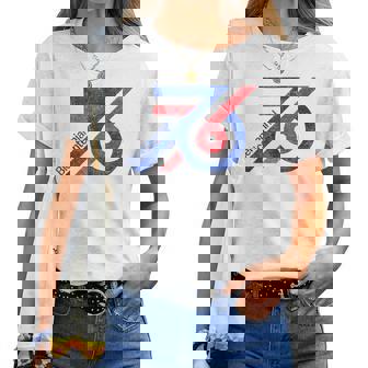 Bicentennial '76 Patriotic Throwback Usa Women T-shirt | Mazezy