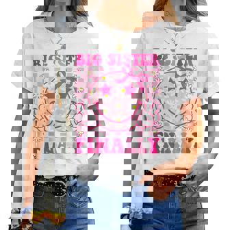 Big Sister Finally Retro Groovy Big Sister Girls Toddlers Women T-shirt - Thegiftio