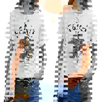 Black Crow F-Caw-F Black Bird Women T-shirt - Thegiftio