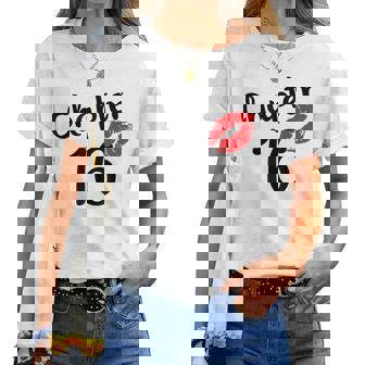 Capítulo 16 Años 16 Feliz Cumpleaños Labios Es Nacidas En 2005 Camiseta de mujer - Regaloses