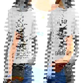 C'est Bon Jeais Bien Touta Bien Drôle De Chat T-shirt femme - Cadeauxyz