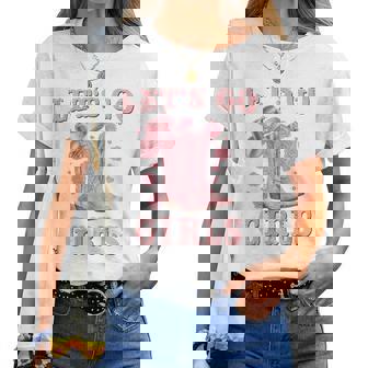 Country Girls Rodeo Woman Pink Cowgirl Lets Go Girls Women T-shirt | Mazezy