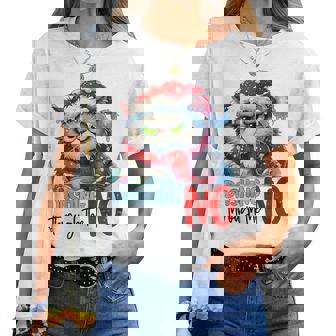 Dashing Through The No Sarcastic Christmas Cat Lover Women Women T-shirt | Mazezy