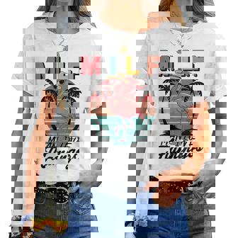 Diseño Retro De Flamencos Milf Man I Love Flamingos Camiseta de mujer - Regaloses