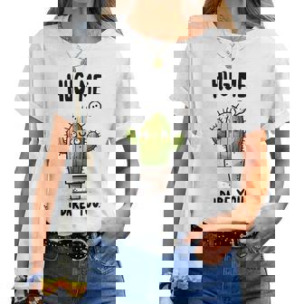 Divertente Maglietta A Girocollo Con Cactus Hug Me Per Amanti Dei Cactus Maglia A Manica Maglietta da donna - Novitaregali