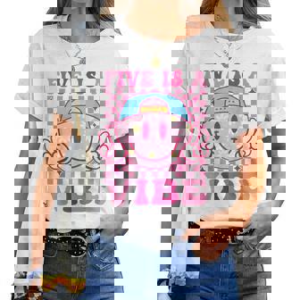 Five Is A Vibe 5Th Birthday Girls Groovy 5 Years Old Women T-shirt | Mazezy