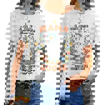 Floral Mama Goose Silly Goose Matching Family 1St Birthday Women T-shirt | Seseable CA