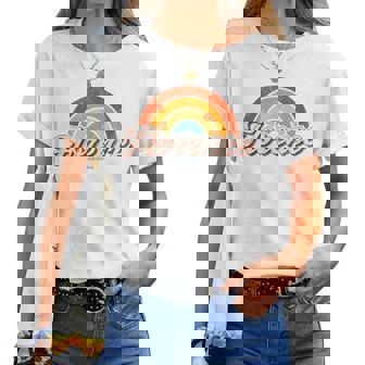 Florence Arizona Azintage Rainbow Rétro Années 70 T-shirt femme - Cadeauxyz