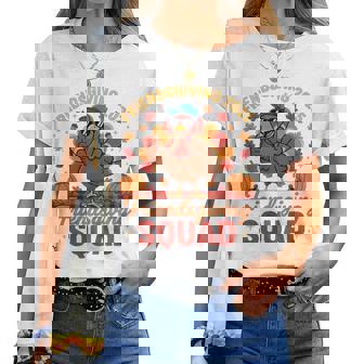 Friendsgiving Squad 2025 Thanksgiving Group Fall Autumm Women T-shirt | Mazezy