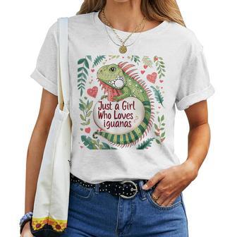 Iguana Lovers Just A Girl Who Loves Iguanas Women T-shirt - Thegiftio UK