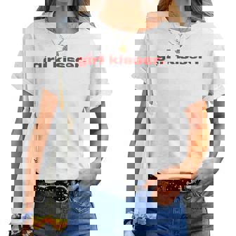 Lesbian Girl Kisser Pride Month Lgbtq Bisexual Ally Women T-shirt | Seseable UK