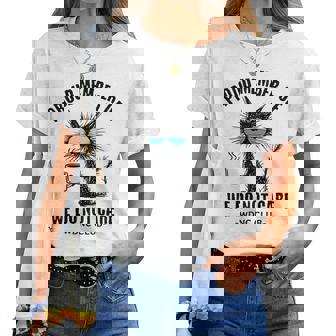 Sarcastic Black Cat Meme We Do Not Care Club Wdnc Cat Women T-shirt | Seseable FR