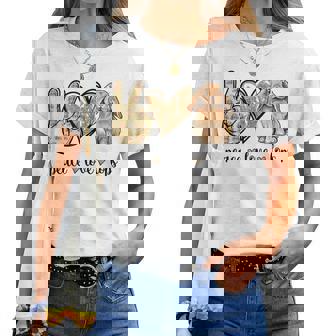 Girls Peace Love Mini Holland Lop Bunny Rabbit Lover Women T-shirt - Thegiftio