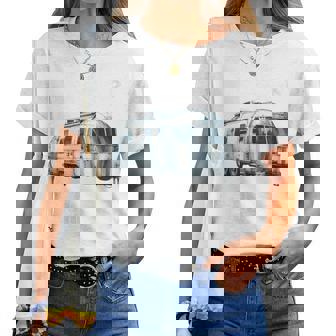 Great Retro Vintage Airstream Camping Women T-shirt - Thegiftio