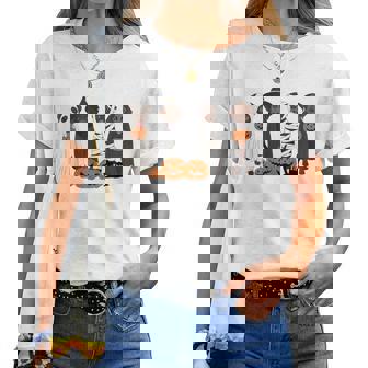 Halloween Brown Labrador Ghost Spooky Chocolate Lab Dog Mama Women T-shirt | Mazezy