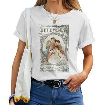 Little Louisa May Alcott Vintage Book Cover Women T-shirt - Thegiftio UK