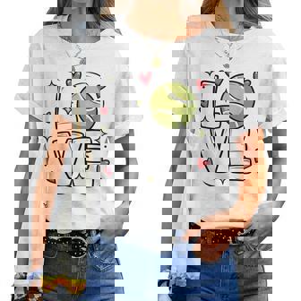 Love Tennis Player For N Girls And Cute Sports Women T-shirt | Mazezy