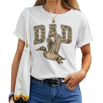 Men's Camo Dad Mallard Duck Hunting Camouflage Dog Hunting Women T-shirt - Thegiftio UK