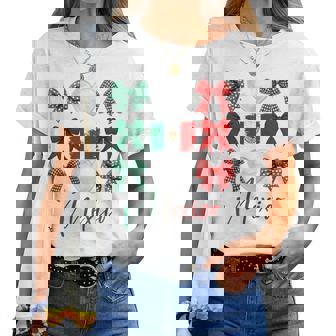 Mexico Hispanic Heritage Month Bow Mexican Flag Girls Women Women T-shirt | Mazezy