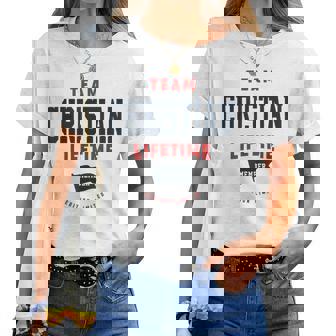 Miembroitalicio Del Equipo Christian Nombre Divertido Christian Camiseta de mujer - Regaloses