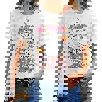 Mommy Of The Birthday Ghoul Halloween Bday Boys Girls Ghost Women T-shirt | Mazezy