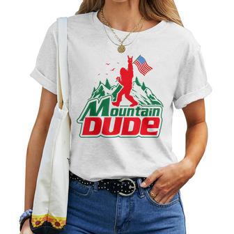 Mountain Dude Bigfoot Sasquatch Hiking Women Women T-shirt | Mazezy