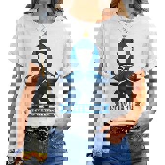 Moustache Bleue Prévention Cancer Prostate &Anté Masculine T-shirt femme - Cadeauxyz