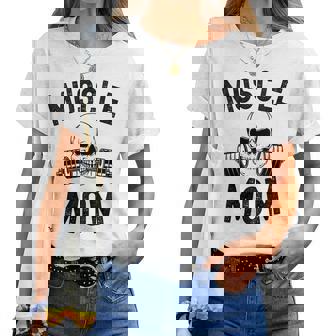 Muscle Mom Gym Haltérophilie Mamanquelette Haltère Maman Gym T-shirt femme - Cadeauxyz