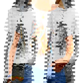 Native American Wild Horse Women T-shirt - Thegiftio