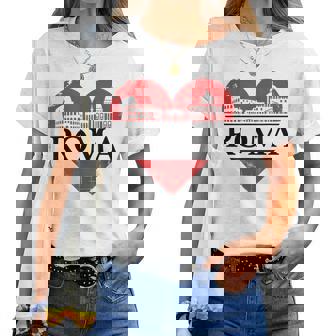 Roma Italia Amor Corazónilueta Arte Roma Italiaouvenir Camiseta de mujer - Regaloses