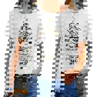 Saints Girl Messy Bun Women T-shirt - Thegiftio