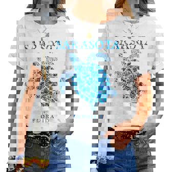 Sarasota Florida Sea Turtle Beach Girls Boys Souvenir Women T-shirt | Mazezy