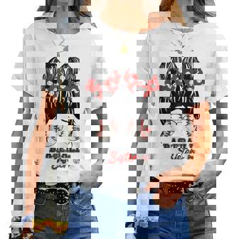 Sister Baseball Messy Bun Sunglasses Women T-shirt - Thegiftio