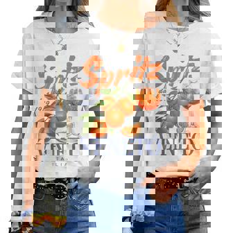 Spritz Veneto Dal 1919 Italia Vintage Orange Wine Cocktail Women T-shirt | Seseable UK