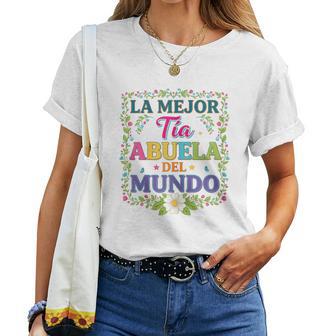 Tía Abuela La Mejor Tia Abuela Del Mundo Floral Camiseta de mujer - Regaloses