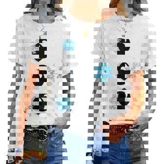 Winter Snowman Christmas Xmas Costumes Women Women T-shirt | Mazezy