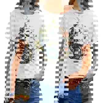 Yin Yang Floral Balance Botanique Énergie Paix T-shirt femme - Cadeauxyz